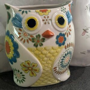 Colorful Pier 1 Imports Ceramic Owl Vase